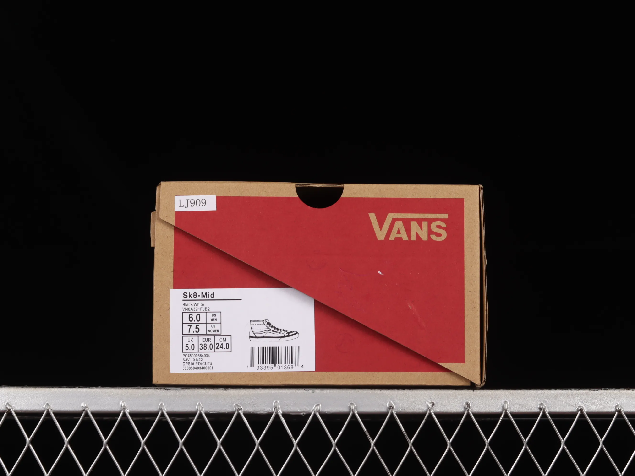 All categories Vans Vans series Vans Mid Vans China Vans Sk8-Mid Vans official black and white checkerboard Chinese casual sneakers VN0A391FJB2